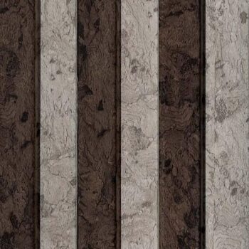Brown Charcoal Clads Series Louvers-Panels - 8 ft x 5 inch - 12 mm - Fret Cream 4024