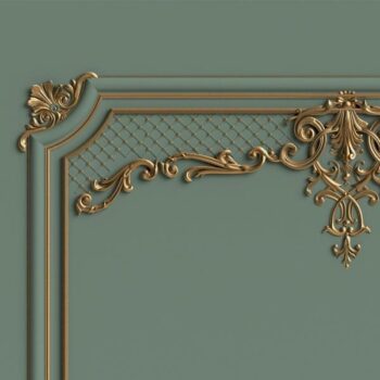 3D Moulding Decorative Room Wallpaper, Green, Customised Indrani Series Handmade 3D Design (Customised Size Wallpaper )