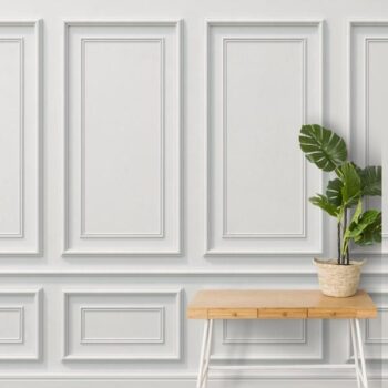 3D Moulding Wall Panel Theme Wallpaper, Grey, Customised Indrani Series Canvas 3D Design (Customised Size Wallpaper )